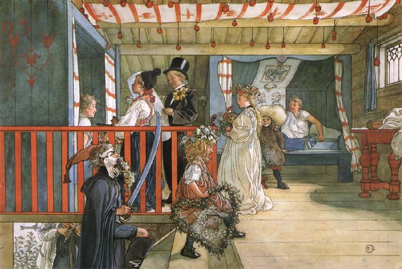 Carl Larsson Name Day at the Storage Shed china oil painting image